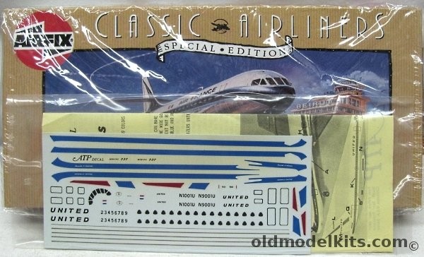 Airfix 1/144 SE 210 Caravelle - Air France - With ATP United Air Lines Decals, 04175 plastic model kit